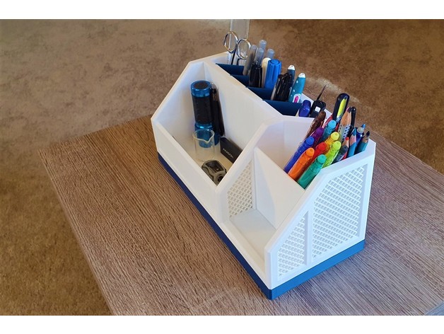 tabletop organizer organization desk furniture office pen holder 3D print model - Mito3D