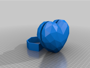 heart void small gift box poly 3d print model - Mito3D
