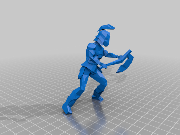 uomo ferro Drago ascia scuola runescape Giochi Vecchia vecchia OSRS 3D print model - Mito3D