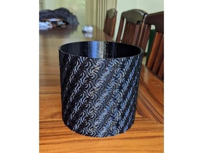 Spiro Pflanzer Dekor geometrisch Muster Pflanze Spiral Vase 3d print model - Mito3D