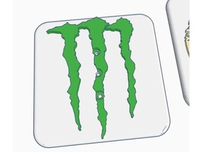 modulaire bande annonce attelage plaque frontale monstre logo automobile 3d print model - Mito3D