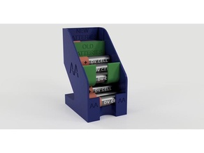 aa batería dispensador casa 3d print model - Mito3D