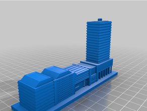 Greeblecity tetromino serie edificios estructuras 3d print model - Mito3D