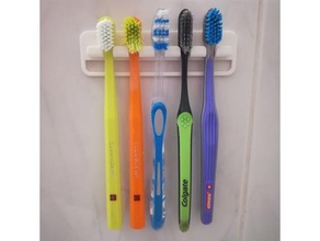 tootbrush holder wall mount bathroom accessories toothbrush 3d print model - Mito3D