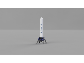 spacex grasshopper 3d printing elon musk falcon 9 merlin model rocket space 3d print model - Mito3D