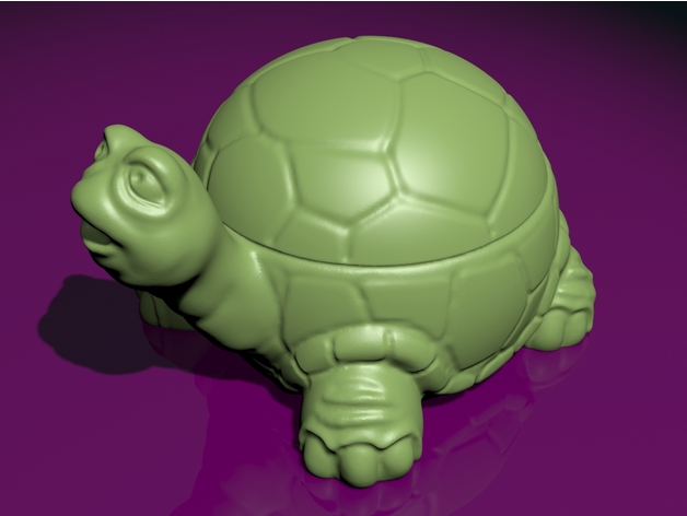 tortoise candy dish household container lid sculpture 3D print model - Mito3D