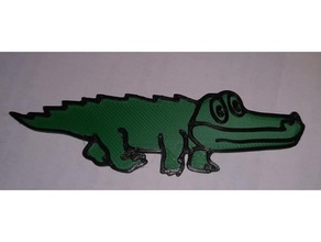 king gizzard crocodile 2d art gizzverse kgatlw kinggizzard gizz lizard wizard 3d print model - Mito3D