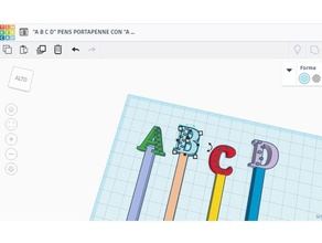 alfabetico penna penna iniziale organizzazione 3d print model - Mito3D