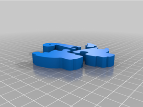 Dino Puzzle einfach Tiere 3d print model - Mito3D