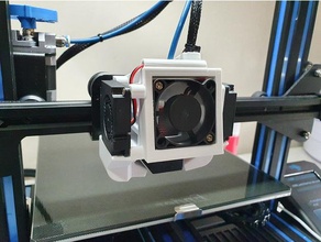 satsana double ventilateur ender 3 v2 3d imprimante pièces canal 3d print model - Mito3D