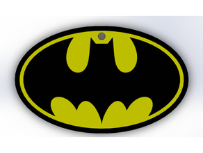 batman logo anahtarlık orta 3d 3d print model - Mito3D