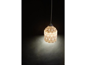 wireframe lampshade household blender design geometric lamp lowpoly 3d print model - Mito3D