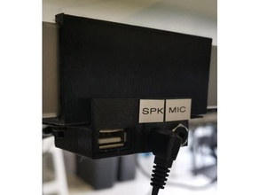 scrivania USB Audio microfono monta cuffie auricolare underdesk 3d print model - Mito3D