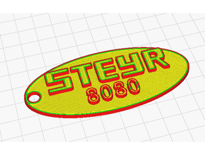 steyr 8080 Schlüsselbund Schlüsselanhänger 3d print model - Mito3D