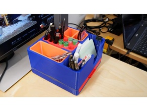 pen holder desk organizer user mustcontain office modular deskorganizer 3d print model - Mito3D