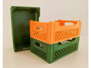 impilabile cassa contenitori scatola contenitore 3d print model - Mito3D