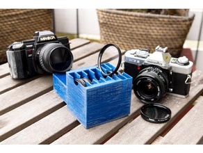caja filtro personalizable cámara caso funda filtrar fotografía pol uv 3d print model - Mito3D