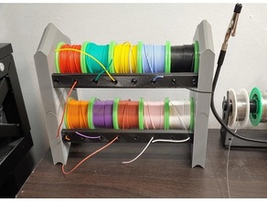 stackable small gauge wire spool holder electronics 3d print model - Mito3D