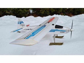flybeam ski vehicles airplane flying hobbyking plane rc snow 3d print model - Mito3D