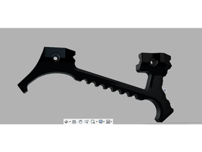 angled foregrip picatinny rails props airsoft accesories grip 3d print model - Mito3D