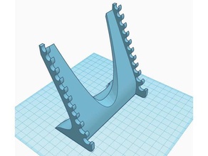 horizontal Pinsel Stand Kurven Kunst Werkzeuge 3d print model - Mito3D