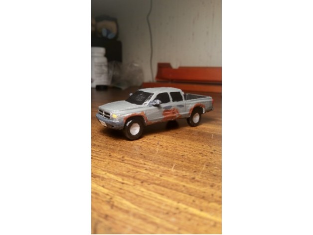 2008 dodge dakota automotive pickup truck 3D print model - Mito3D