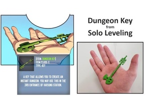 dungeon key solo leveling props cosplay 3d print model - Mito3D