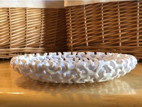 lavas travessa cozinha jantar tigela prato giroide gráfico matemática arte servindo bandeja 3d print model - Mito3D