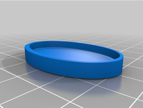 basit oval kolye takı 3d basılı mücevher 3d print model - Mito3D