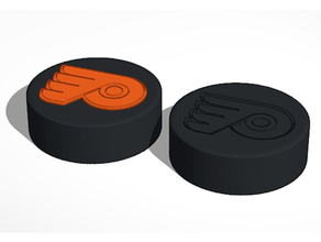 philadelphia flyers nhl hockey puck logo signs & logos 3d print model - Mito3D