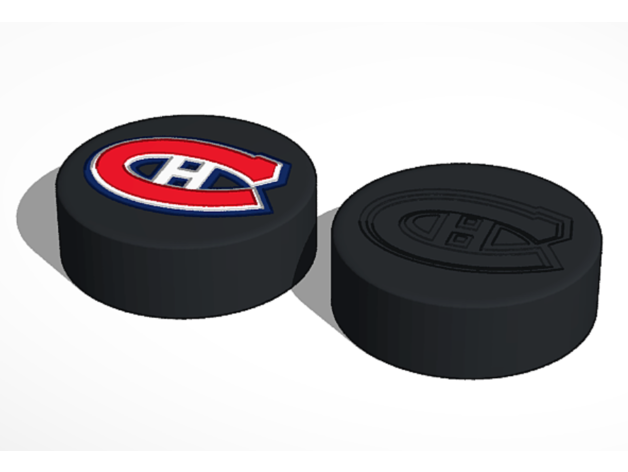 montreal canadesi nhl hockey disco logo segni loghi 3D print model - Mito3D