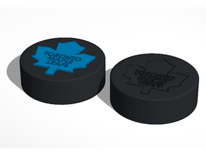 toronto érable feuilles classique LNH hockey palet logo panneaux logos 3d print model - Mito3D
