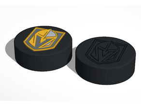 vegas d'oro cavalieri nhl hockey disco logo segni loghi 3d print model - Mito3D