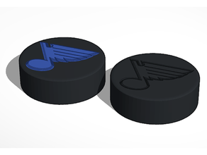 st Louis Blues nhl Eishockey Puck Logo Zeichen Logos 3d print model - Mito3D