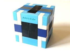 anke's cube - interlocking puzzle puzzles 3d 3d print model - Mito3D