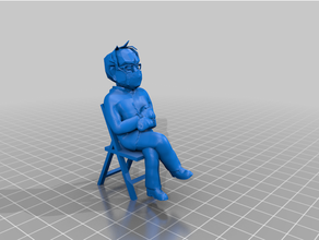 bernie sitting mask people coat gloves grumpy meme person politician sanders 3d print model - Mito3D