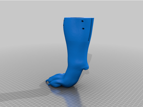 german shepherd dog left leg prosthesis pets prosthetic 3d print model - Mito3D