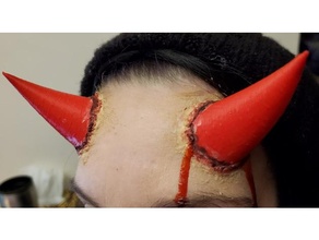 devil's horns costume belzibut corne cornes cosplay prop deamon devil diable horn 3d print model - Mito3D