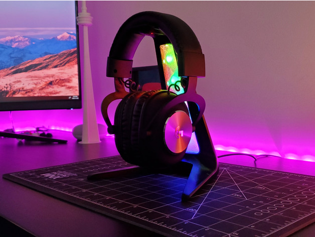 rgb kulaklık ayakta durmak 3d baskı 3D print model - Mito3D