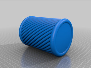 twisted pencil holder office organizer 3d print model - Mito3D