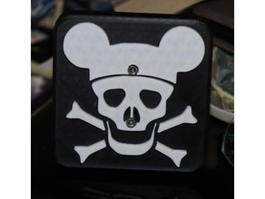 modular remolque enganche placa frontal pirata Mickey automotor 3d print model - Mito3D