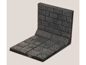 basic stone floor wall 28mm toy & game accessories dnd miniature terrain tiles openlock pathfinder rpg tabletop 3d print model - Mito3D