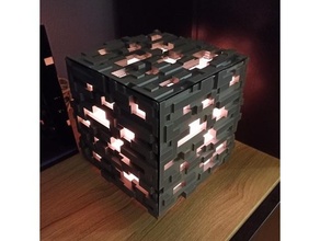 Minecraft minerai bloquer serveur vidéo Jeux framboise pi 4 3d print model - Mito3D