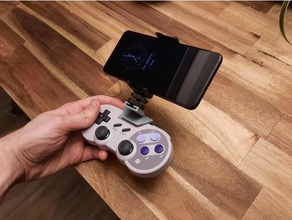 8bitdo snes controller phone holder sn30 pro version 7 video games 3d print model - Mito3D