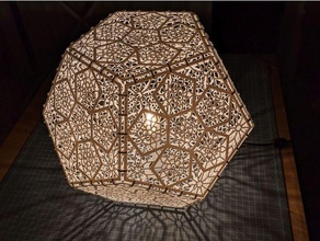 dodecaedro luminária ligação imprimível decoração 3d print model - Mito3D
