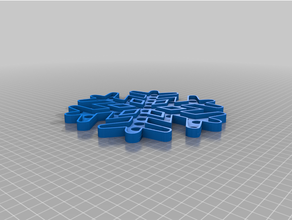 pixel small snowflake diy 3d print model - Mito3D