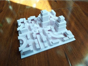 casuale città matematica arte taiwan piastrella piastrelle wang 3d print model - Mito3D