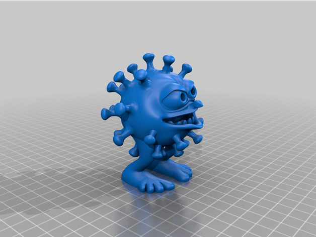 corona hombre criaturas virus 3D print model - Mito3D