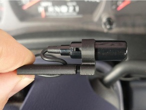 lapel mic mount automobiles automotive microphone steering column 3d print model - Mito3D