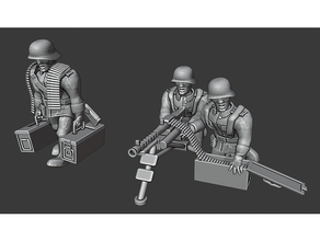 Krieg Deutsche Maschine Gewehr Mannschaft Spielzeuge Spiele 28mm Bolzen Aktion Waffen Infanterie Maschinengewehre Miniaturen Minis Soldaten Teams Kriegs 2 ww2 3d print model - Mito3D